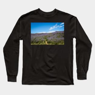 Lupine blooming on the hills Long Sleeve T-Shirt